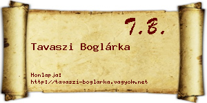 Tavaszi Boglárka névjegykártya